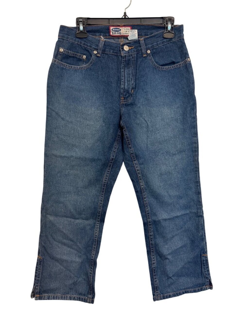 vintage Old Navy Womens Blue Denim Capri Jeans Size 6 100% Cotton